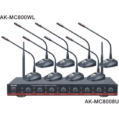 UHF一拖八无线会议麦克风AK-MC8008U