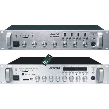 4分区音量独立调节合并式定压功放AK-M060C系列/4分区音量独立调节MP3合并式定压